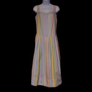 Free People Primavera Stripe Midi Dress Pastel Clean Girl Romantic Feminine SP